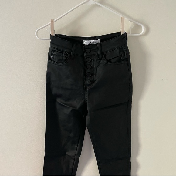 Vici Dolls SOHO high rise coated skinny faux leather pants- size 3 - Picture 9 of 12